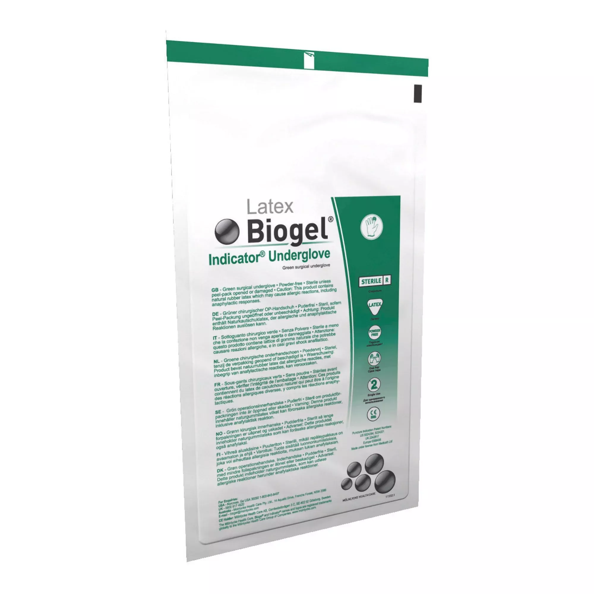 Biogel Indicator™ Latex Surgical Underglove, Size 7.5, Green