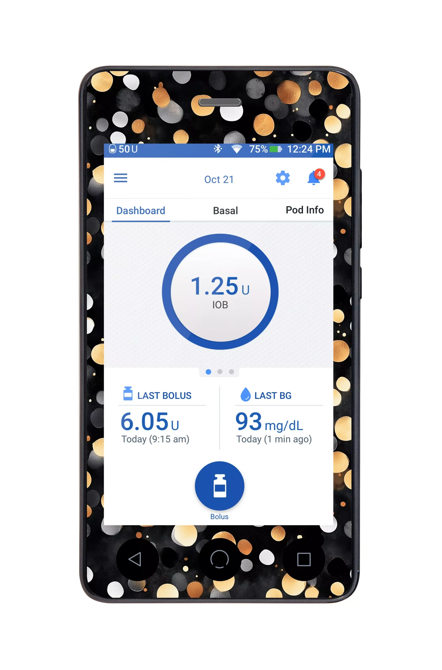 Bokeh Glow Sticker for Omnipod DASH PDM – Pump Peelz