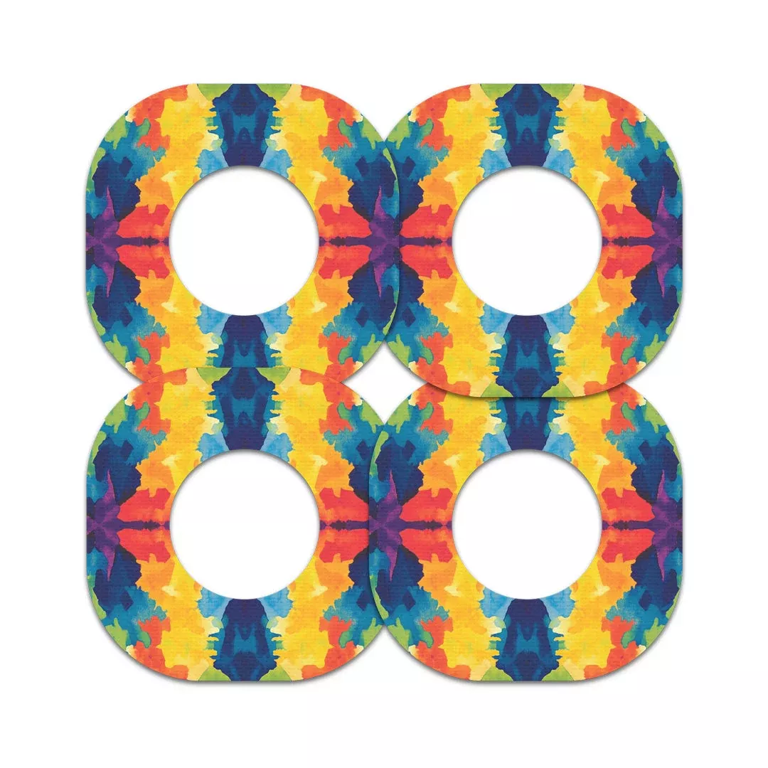 Bright Tie Dye Dexcom G7 and Stelo Patch Tape - Pump Peelz