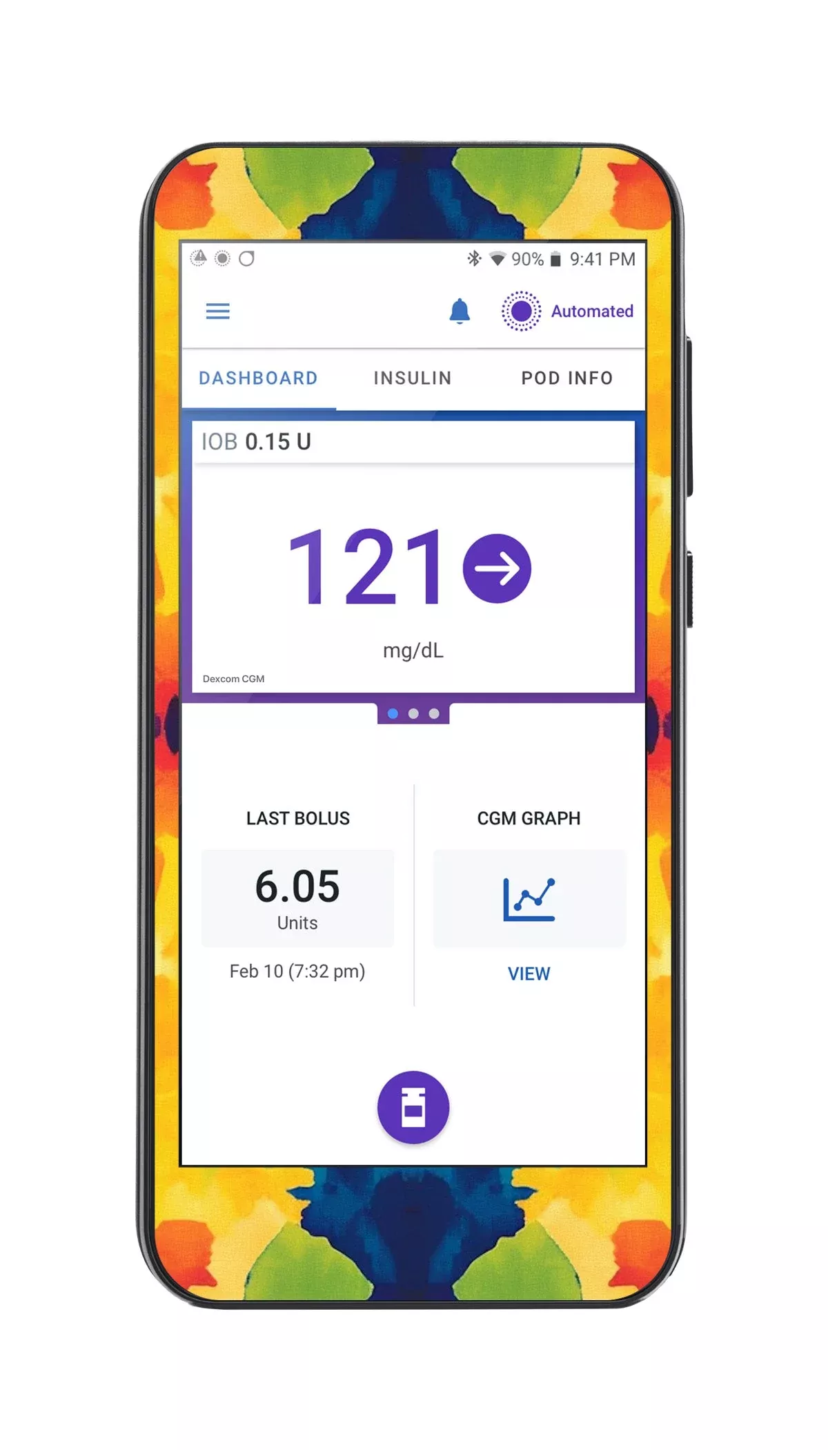 Bright Tie Dye Sticker for Omnipod5 Controller – Pump Peelz