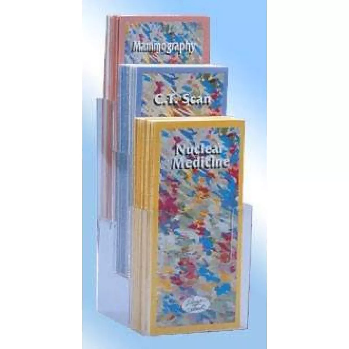Brochure Holder Counter Top 3 Pocket Clear Plastic 1 Each