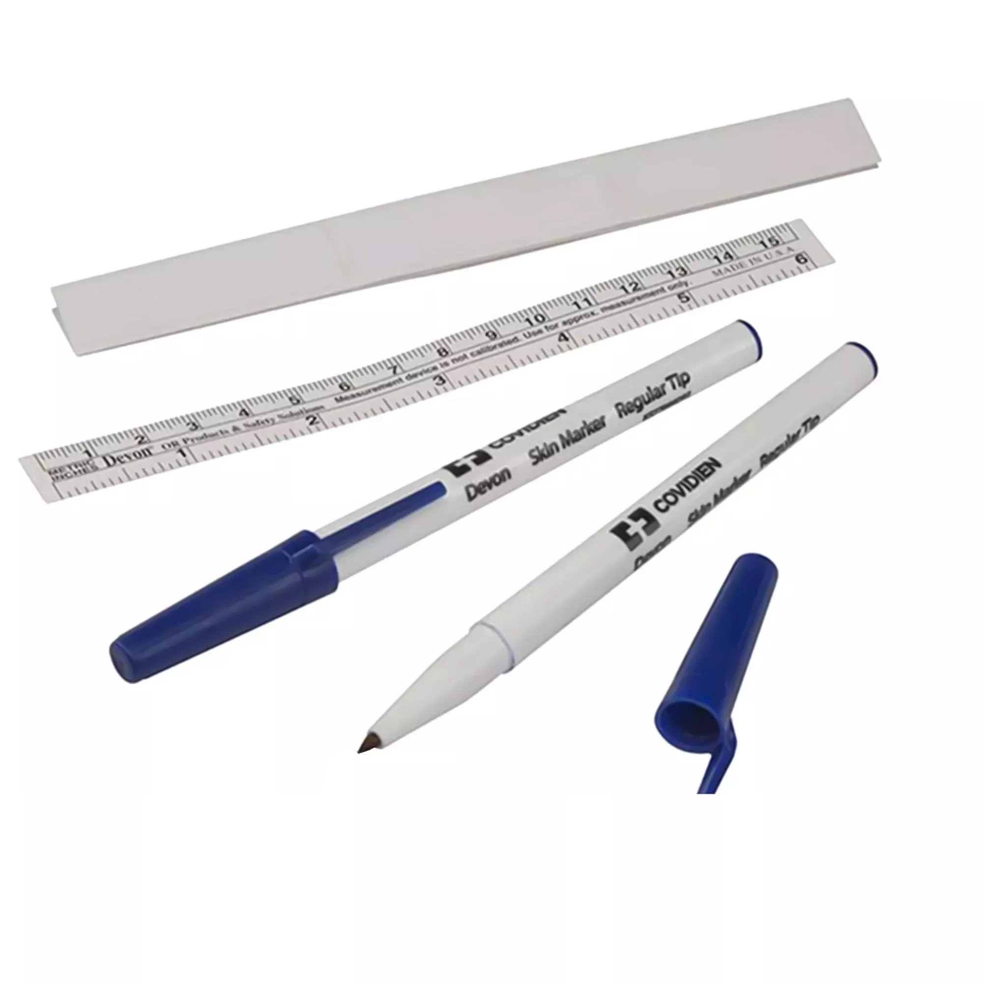 Cardinal Health™ Devon™ Traditional Skin Marker with Ruler, Fine Tip, Sterile