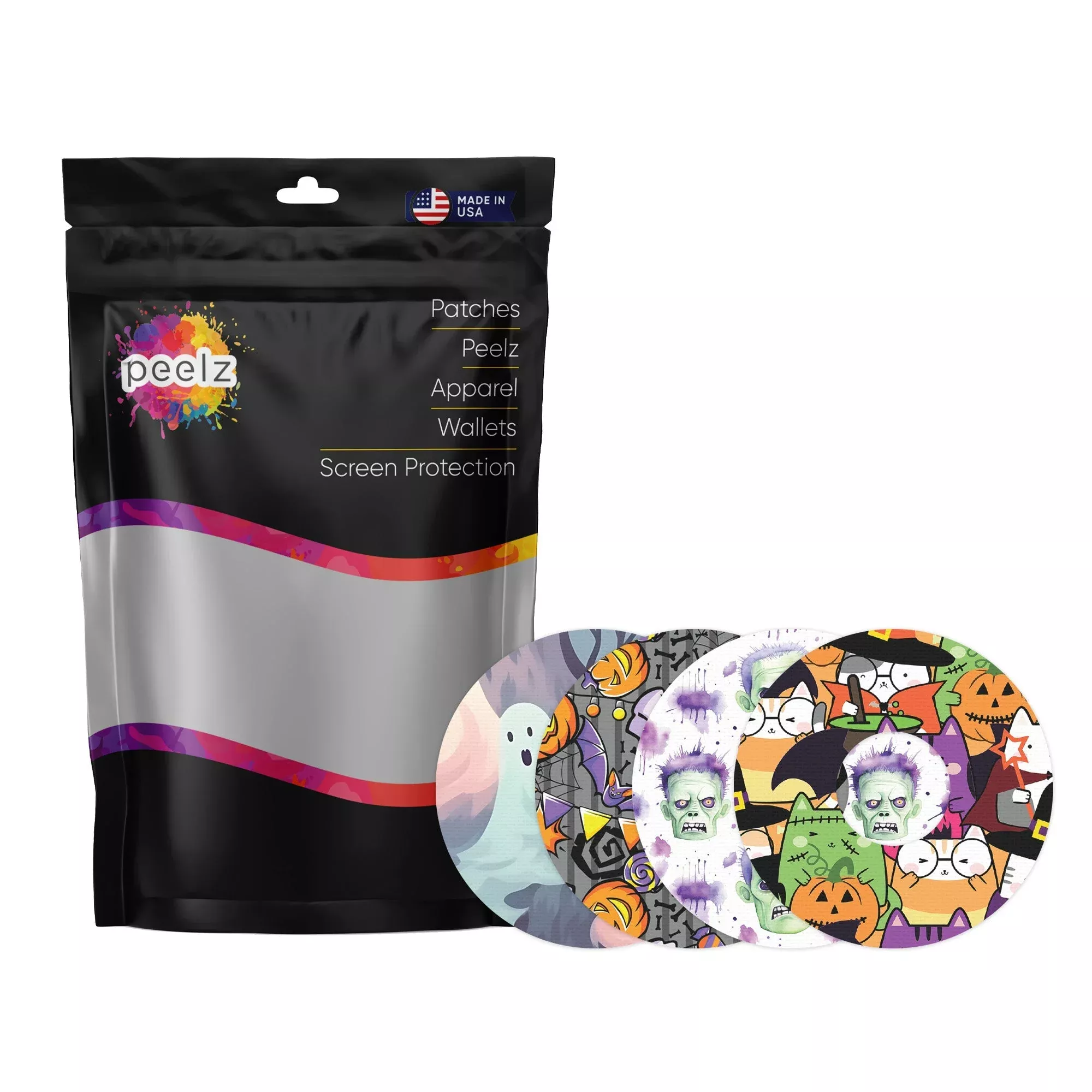 Cartoon Halloween Variety Patch Tape Designed for the FreeStyle Libre 3 Plus & Lingo
