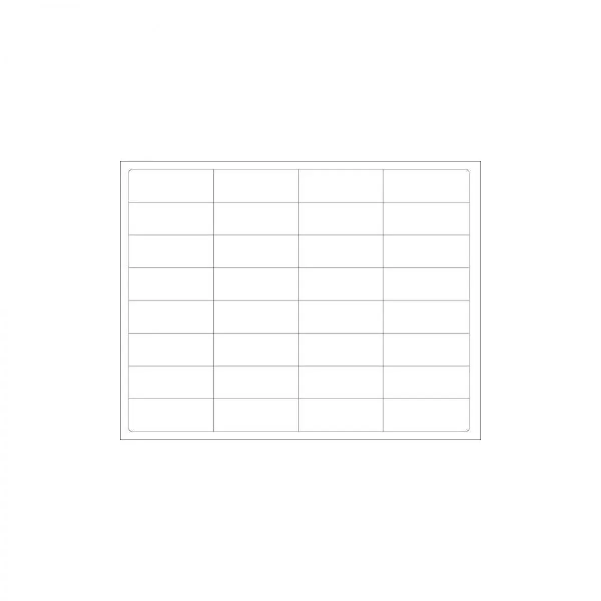 Chart Labels Laser 2 1/29375X1 White - 4 Pks Of 250 Per Case
