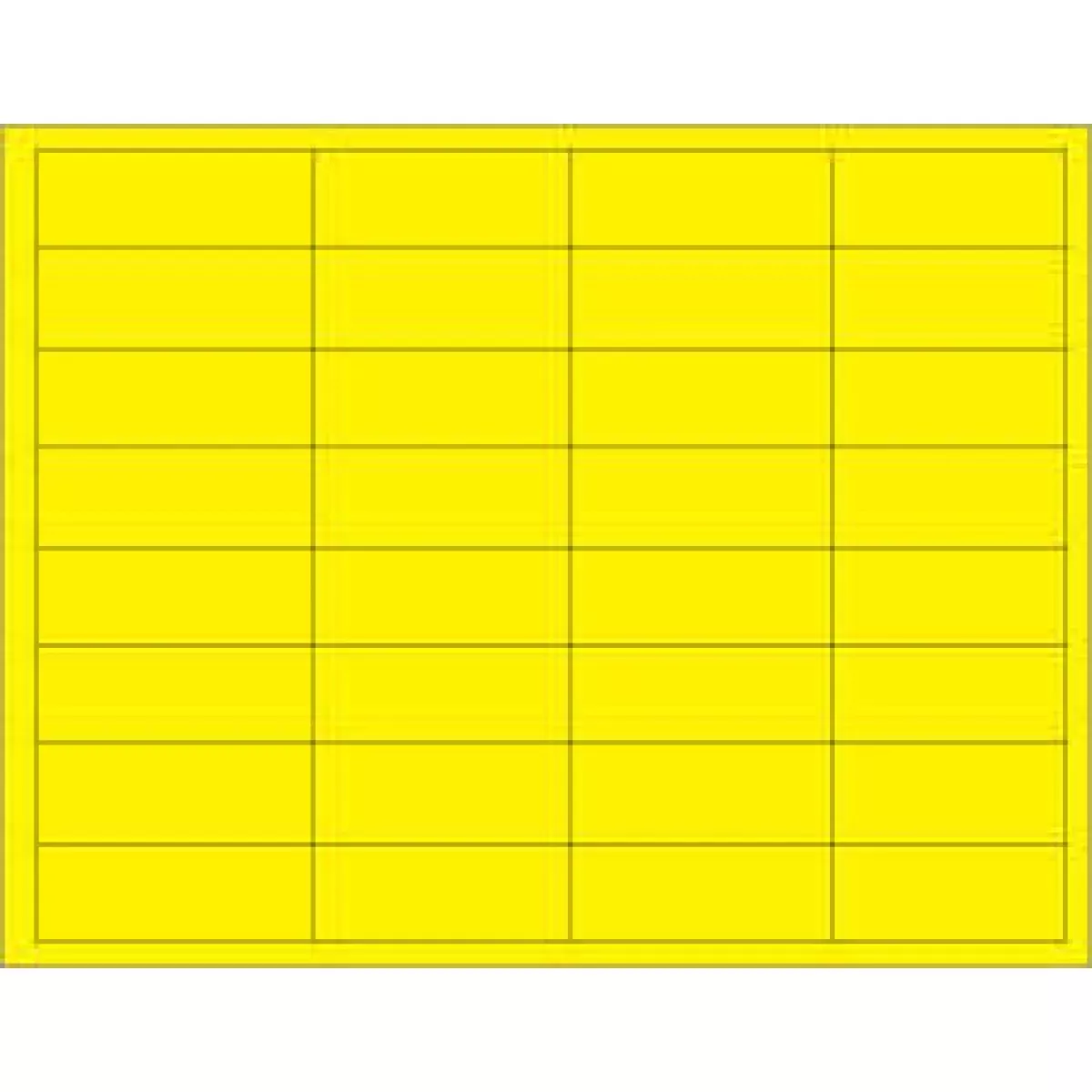 Chart Labels Laser 2 5/8"X1 Yellow - 100 Per Pack