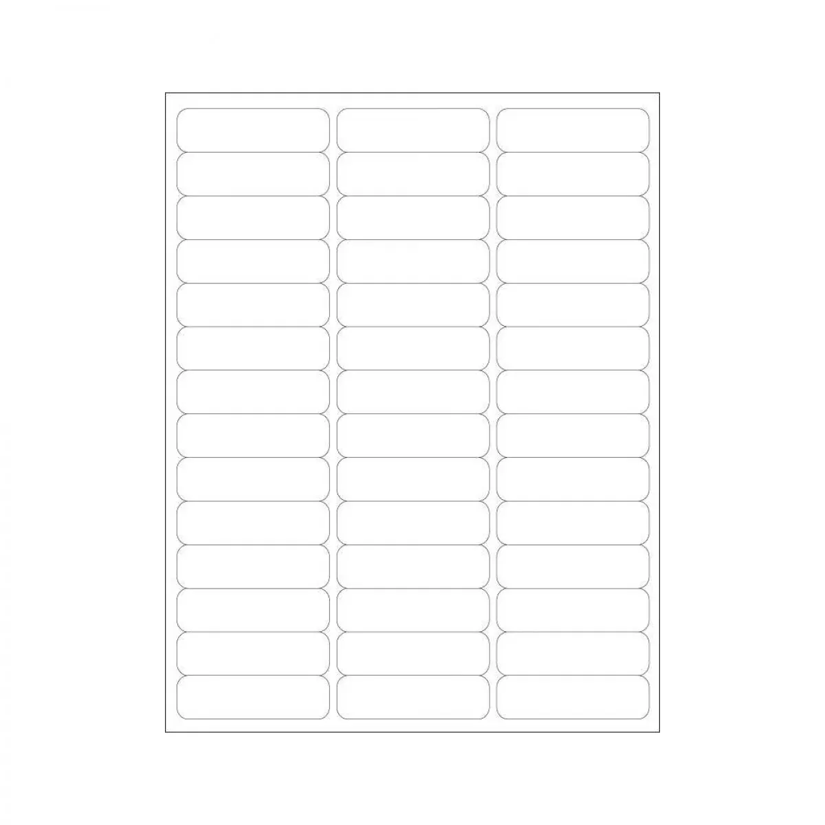 Chart Labels Laser 2 5/8"X3/4" White - 4 Pks Of 250 Per Case