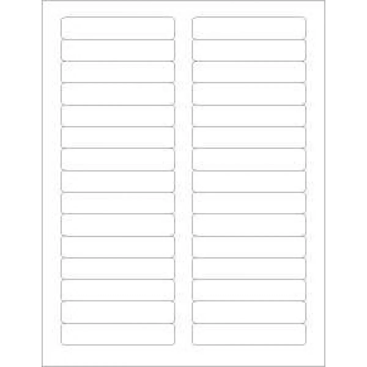 Chart Labels Laser 3-7/16" X 21/32" White - 100 Per Pack