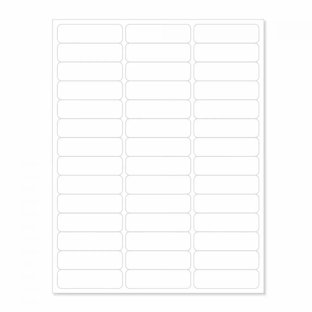 Chart Labels Laser Portrait 2 5/8"X3/4" White - 42 Per Sheet, 100 Sheets Per Pack