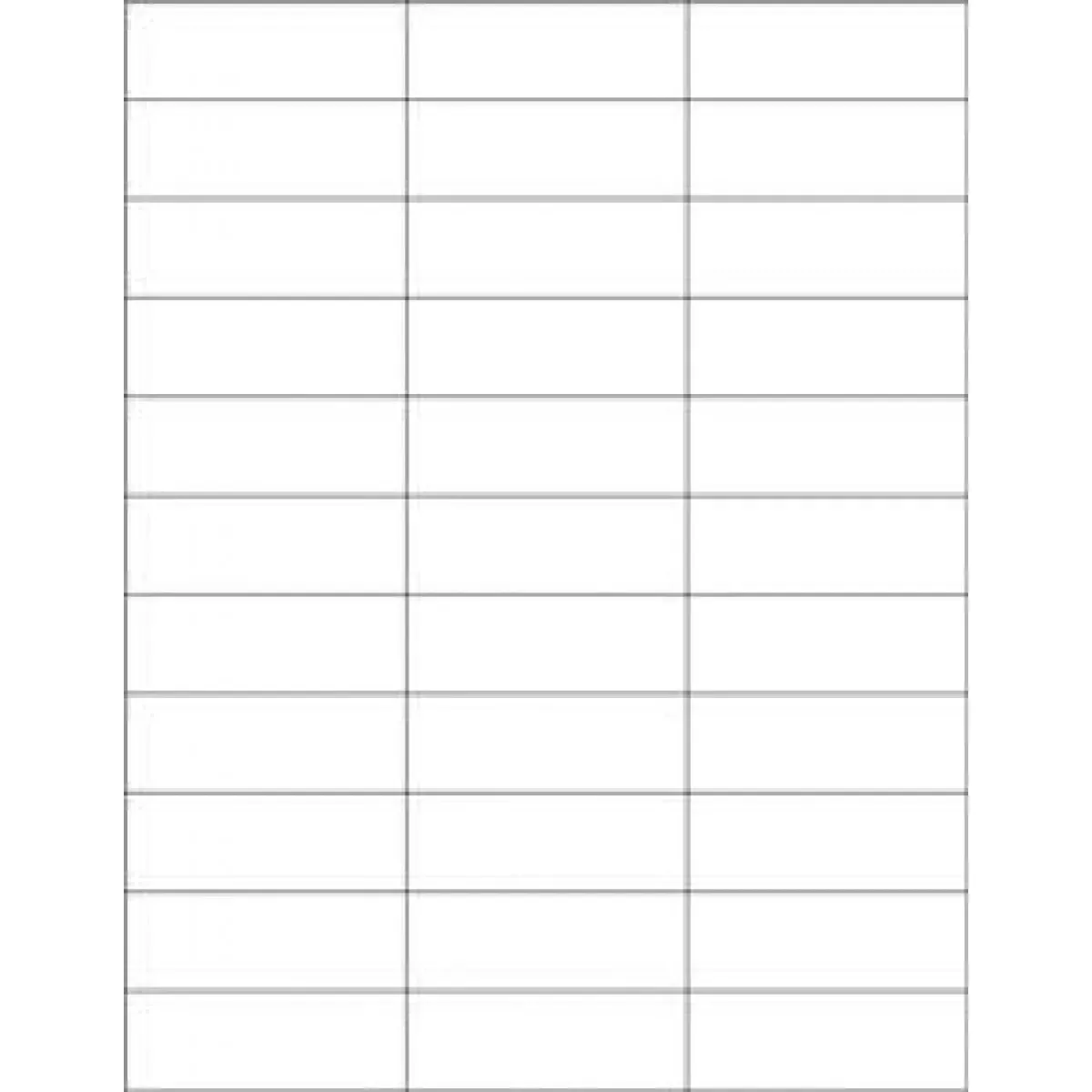 Chart Labels Laser Portrait 2.84375X1 White - 33 Per Sheet, 100 Sheets Per Pack