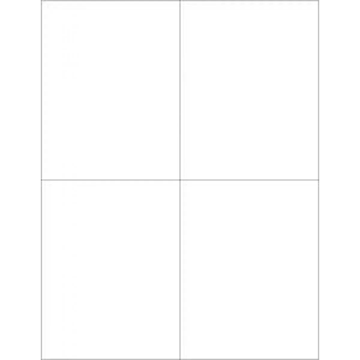 Chart Labels Laser Portrait 4-1/4" X 5-1/2" White - 4 Per Sheet, 100 Sheets Per Pack
