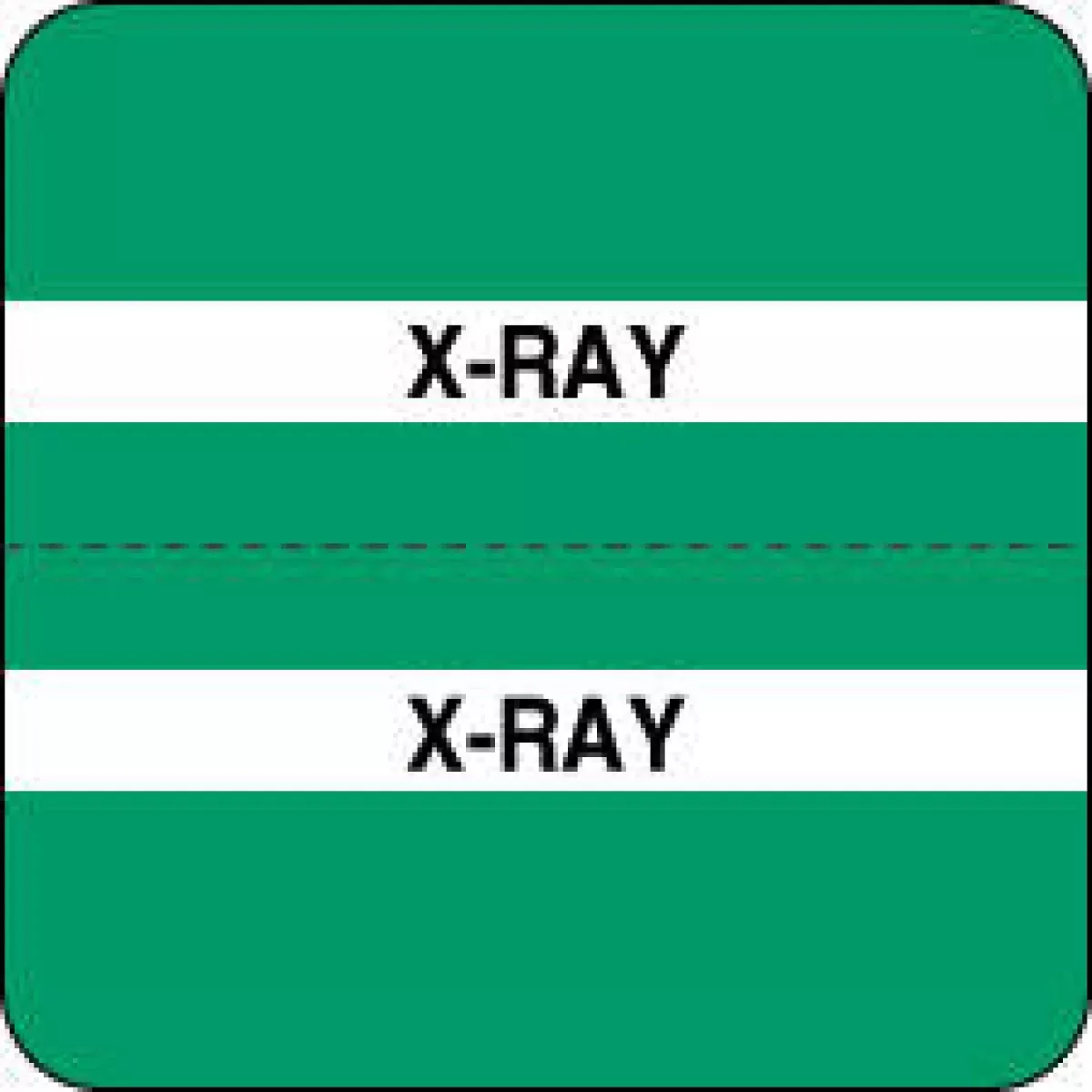 Chart Tab Paper X-Ray X-Ray 1 1/2" X 1 1/2" Dark Green 100 Per Roll