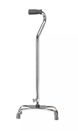 Chrome Aluminum Quad Cane