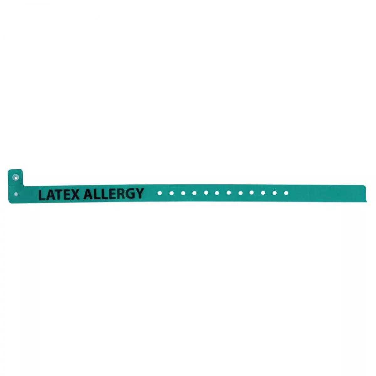 Clearimage Alert Bands Vinyl "Latex Allergy" Pre-Printed, State Standardization 1/2X11/4 Adult/Pediatric Minty Green - 500 Per Box
