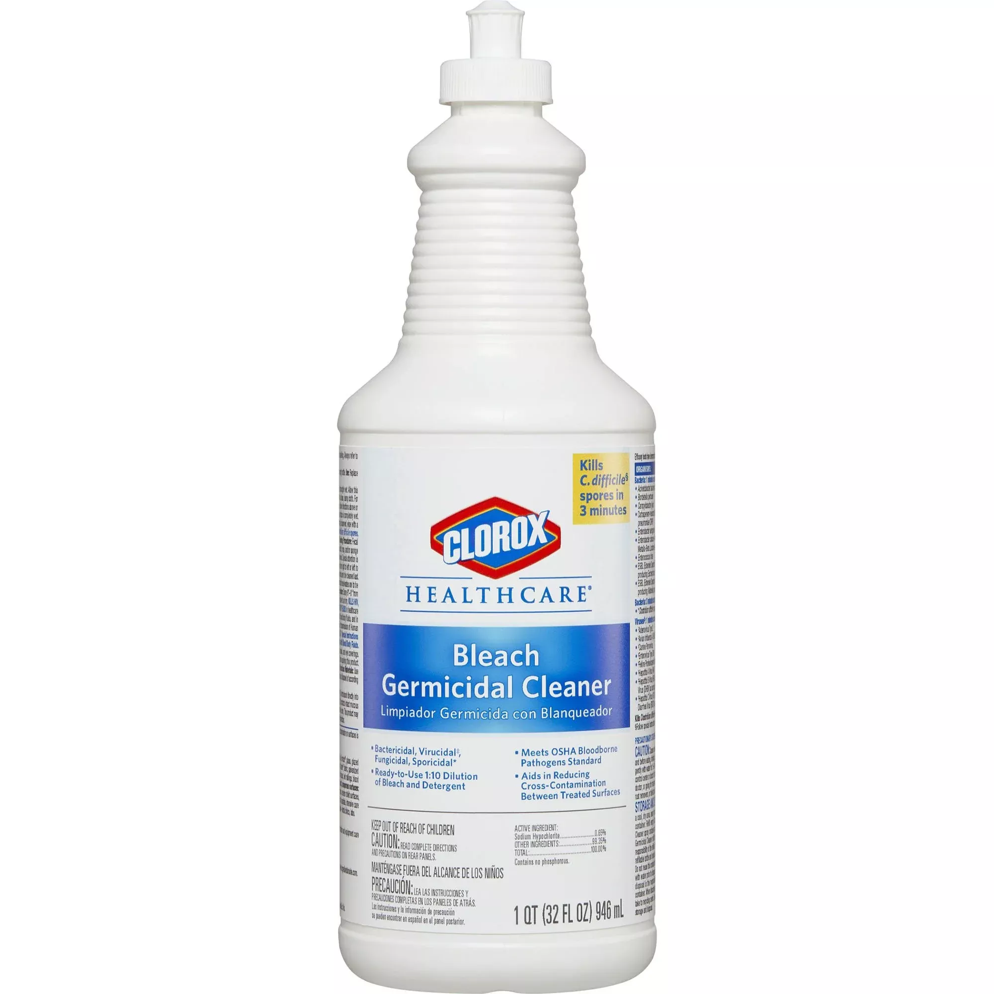 Clorox Healthcare Bleach Germicidal Cleaner, 32-ounce bottle