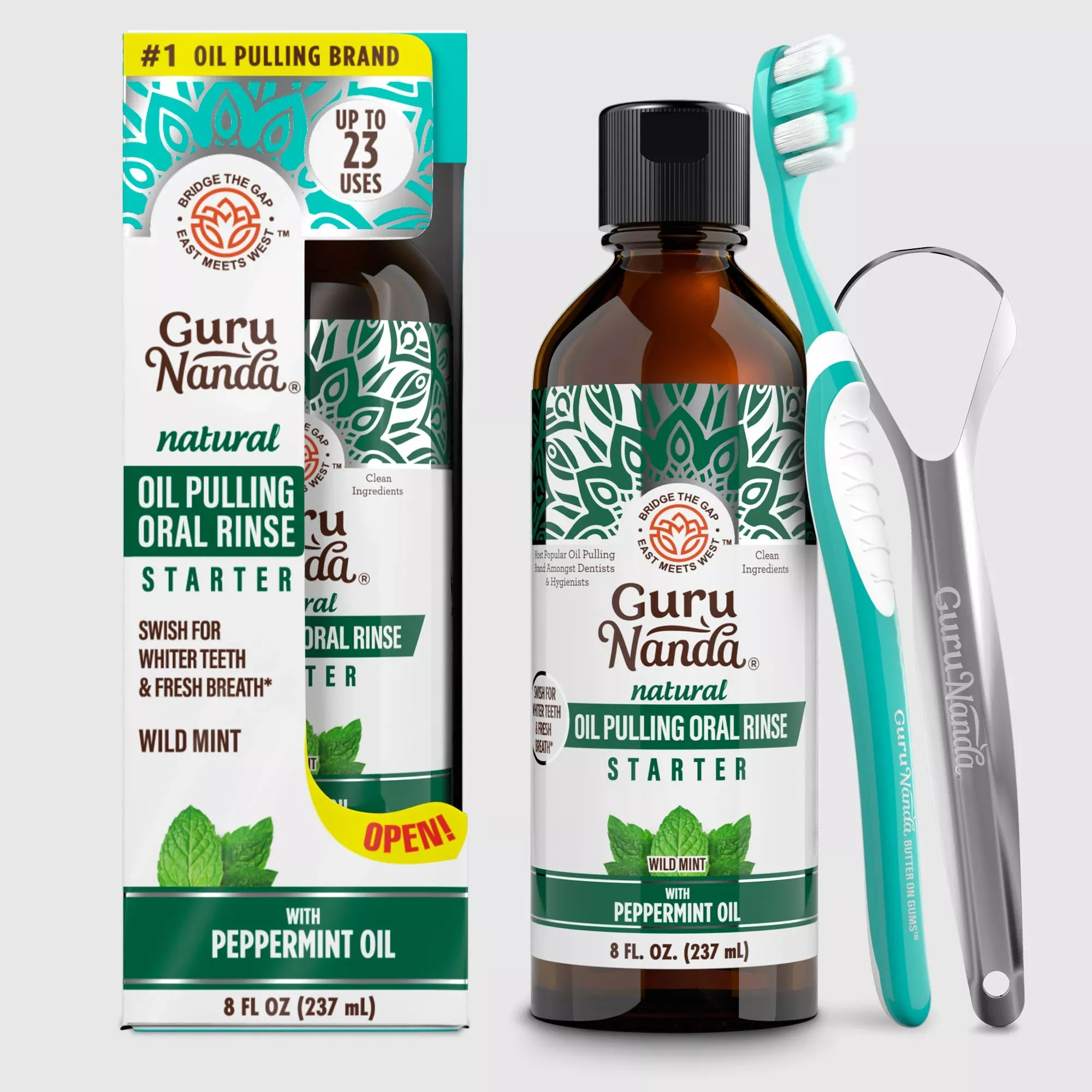 Coconut & Peppermint Oil Pulling, Starter Kit – 8 fl. oz.