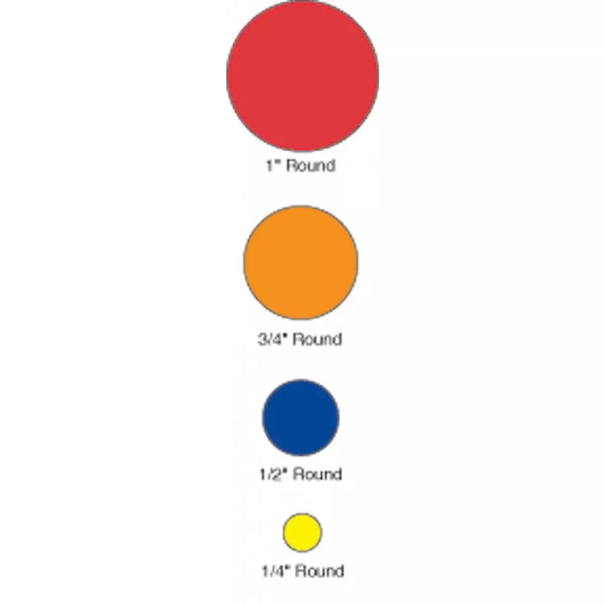 Color Code Label Circle X 1/4" Circle Fl. Pink Paper Permanent 1000 Per Roll