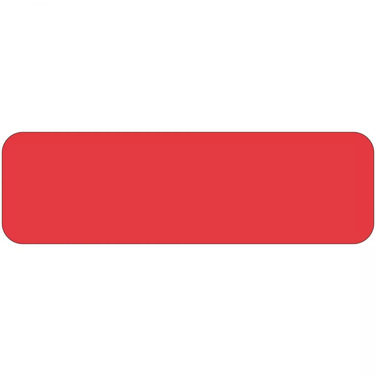 Color Code Label Rectangle 1 5/8" X 7/8" Fl. Red Paper Permanent - 1000 Per Roll