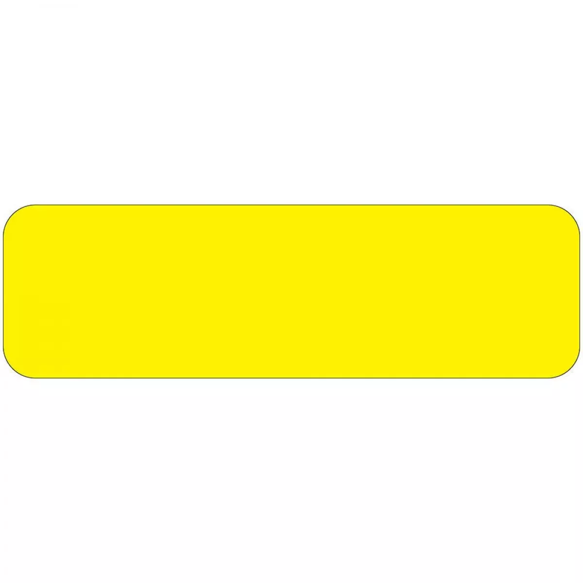 Color Code Label Rectangle 2 1/4" X 7/8" Bright Yellow Paper Permanent - 1000 Per Roll
