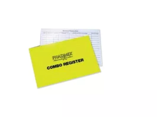 Combo Register Paper Log Poison Record & Exempt Narcotic Register 100 Pages Per Book 5 1/2" X 8 1/2" - 1 Each