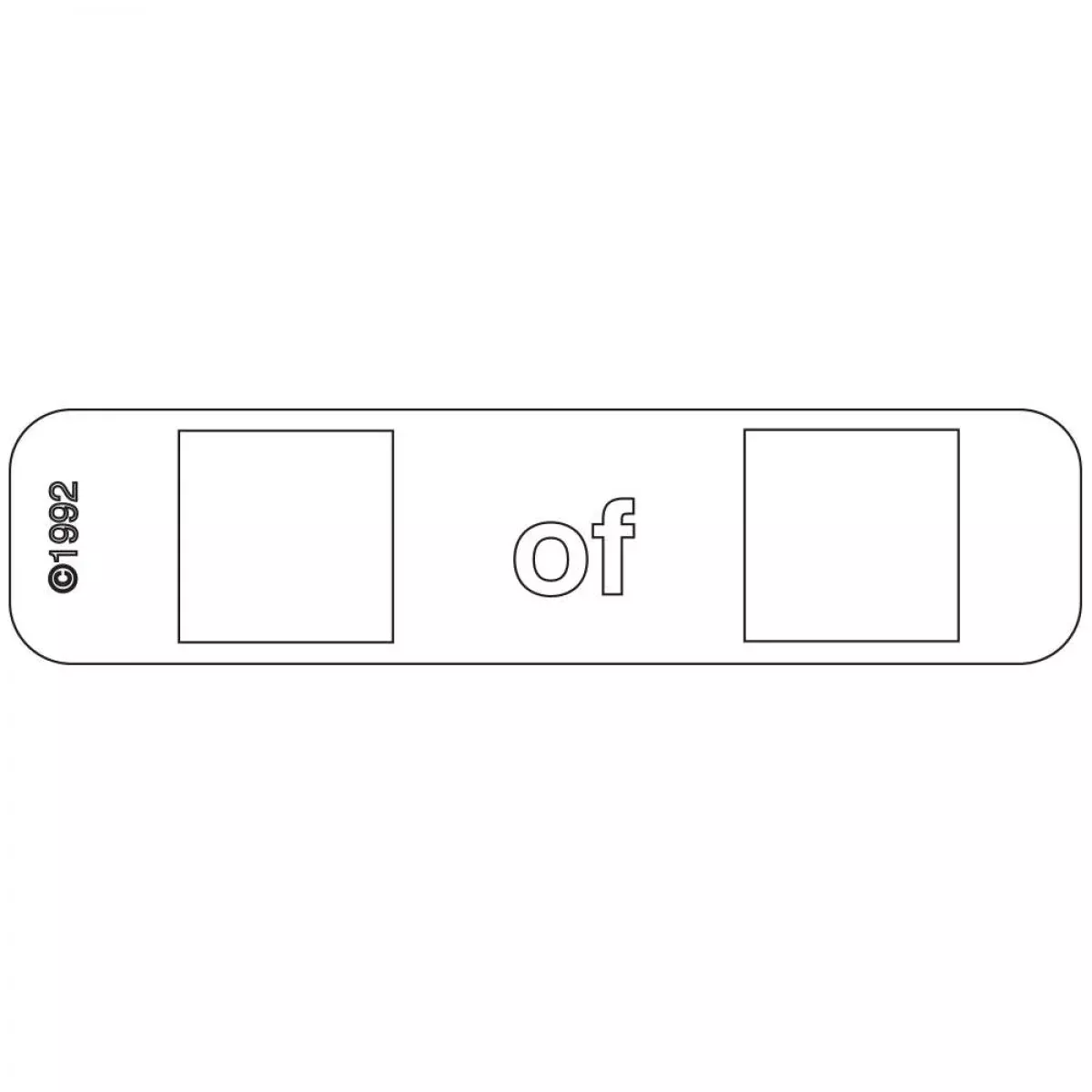 Communication Label (Paper, Permanent) (___) Of (___) 1 9/16" X 3/8" White - 500 Per Roll, 2 Rolls Per Box