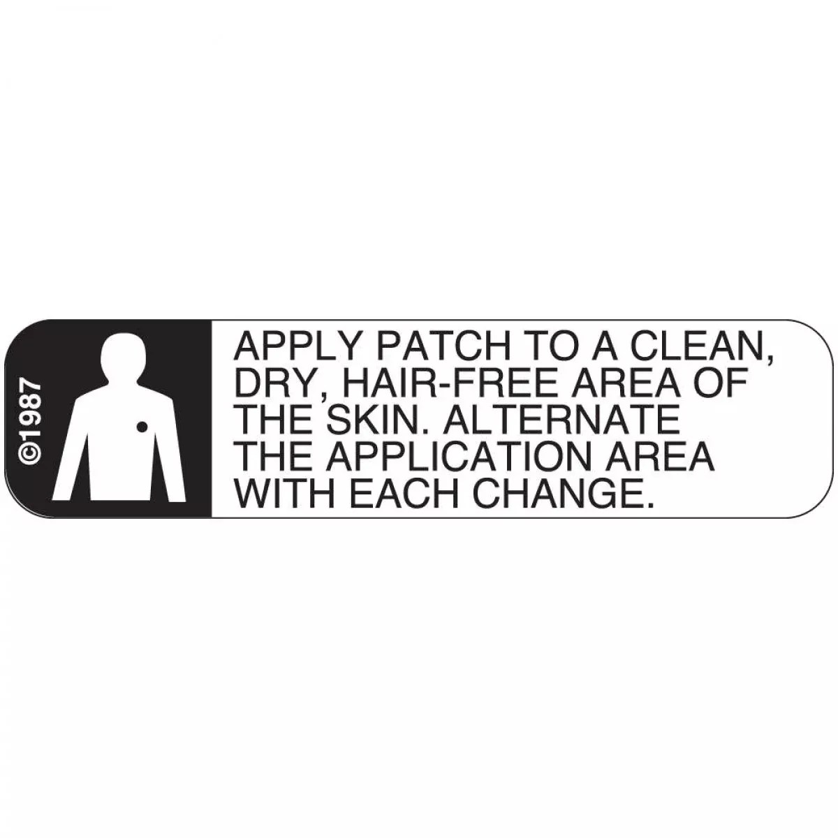 Communication Label (Paper, Permanent) Apply Patch To A 1 9/16" X 3/8" White - 500 Per Roll, 2 Rolls Per Box