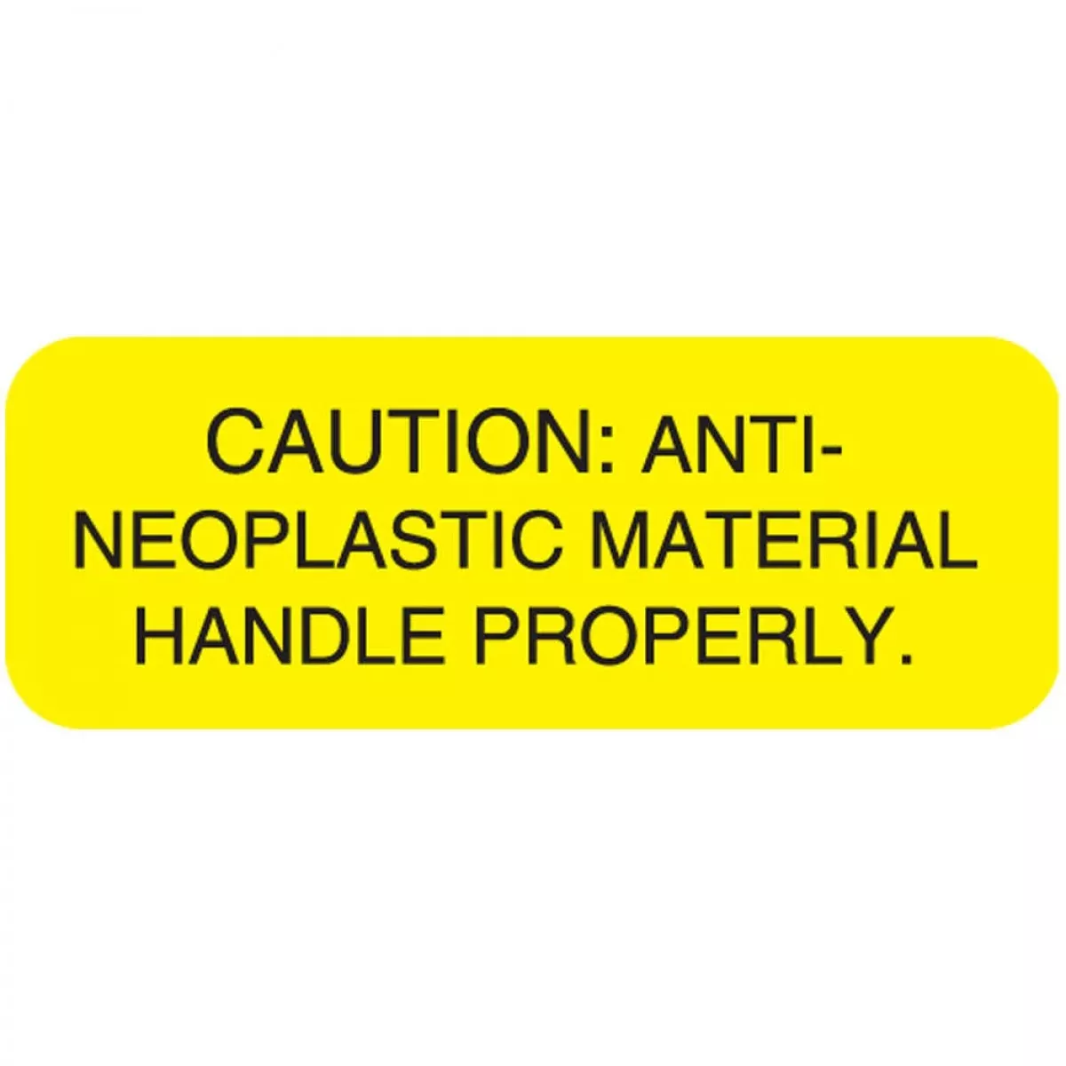 Communication Label (Paper, Permanent) Caution: 1 11/16" X 5/8" Yellow - 450 Per Roll, 2 Rolls Per Box