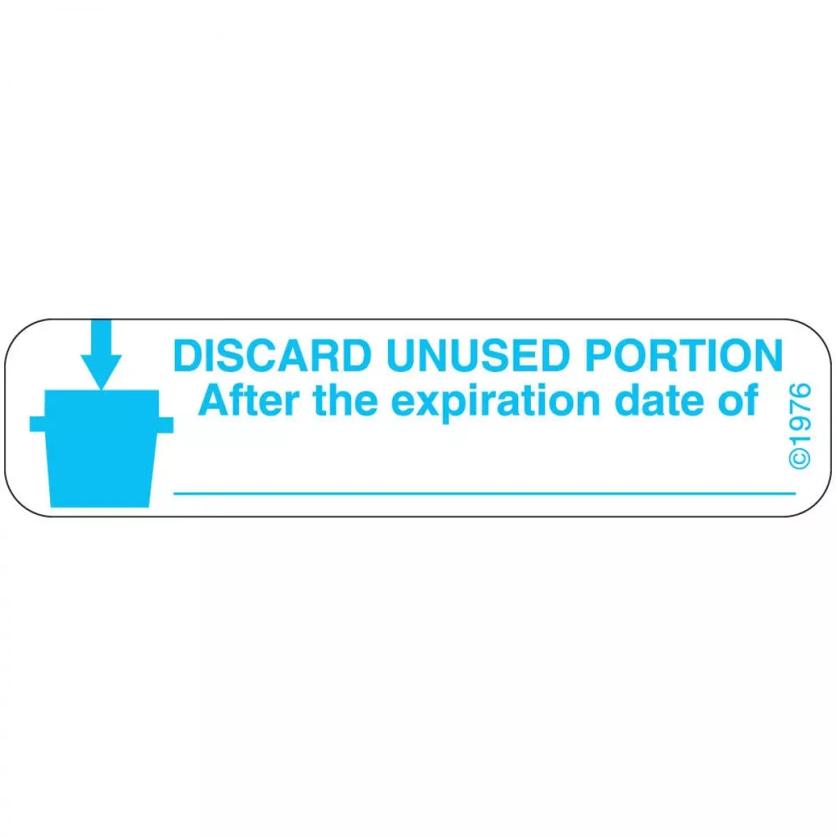 Communication Label (Paper, Permanent) Discard Unused 1 9/16" X 3/8" White - 500 Per Roll, 2 Rolls Per Box