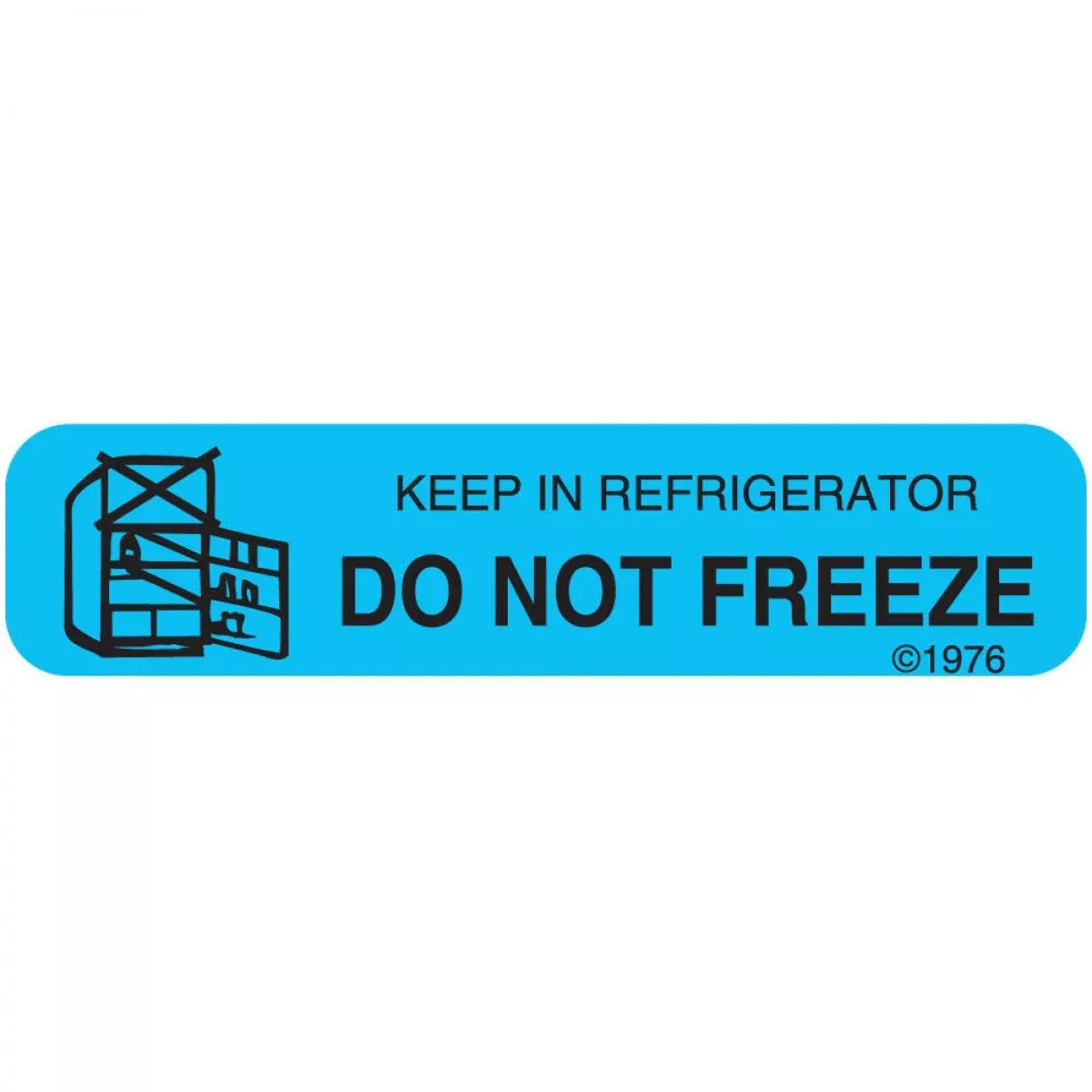 Communication Label (Paper, Permanent) Dont Freeze Keep 1 9/16" X 3/8" Blue - 500 Per Roll, 2 Rolls Per Box