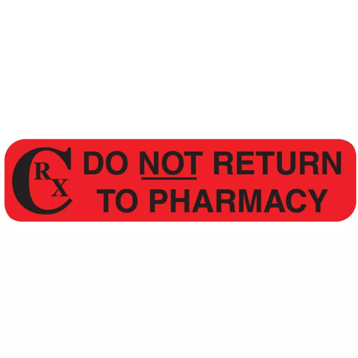 Communication Label (Paper, Permanent) Dont Return To 1 9/16" X 3/8" Red - 500 Per Roll, 2 Rolls Per Box