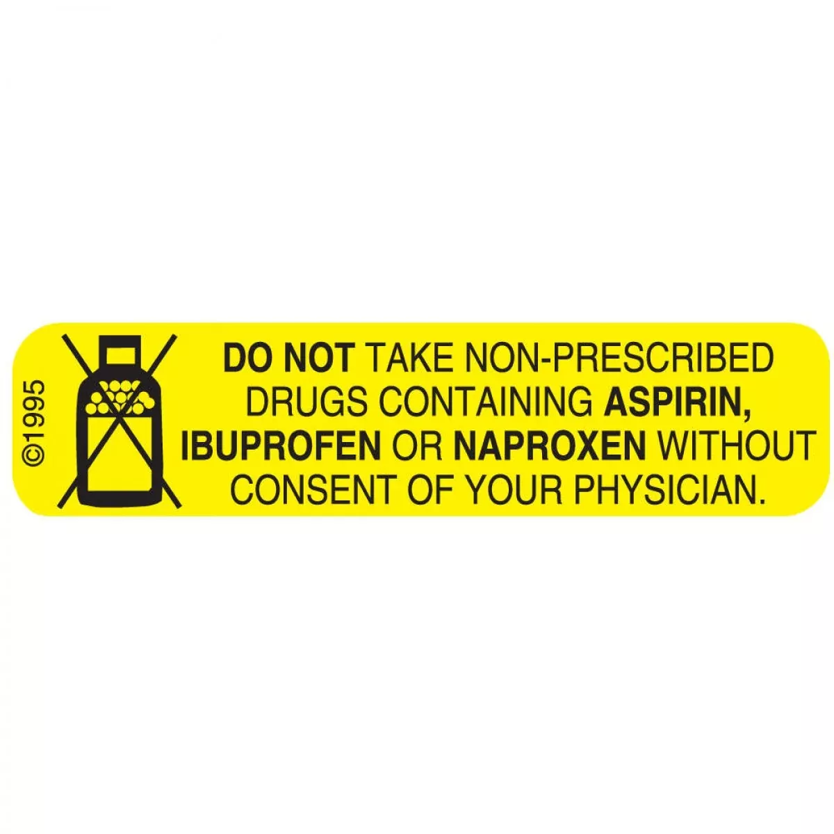 Communication Label (Paper, Permanent) Dont Take 1 9/16" X 3/8" Yellow - 500 Per Roll, 2 Rolls Per Box