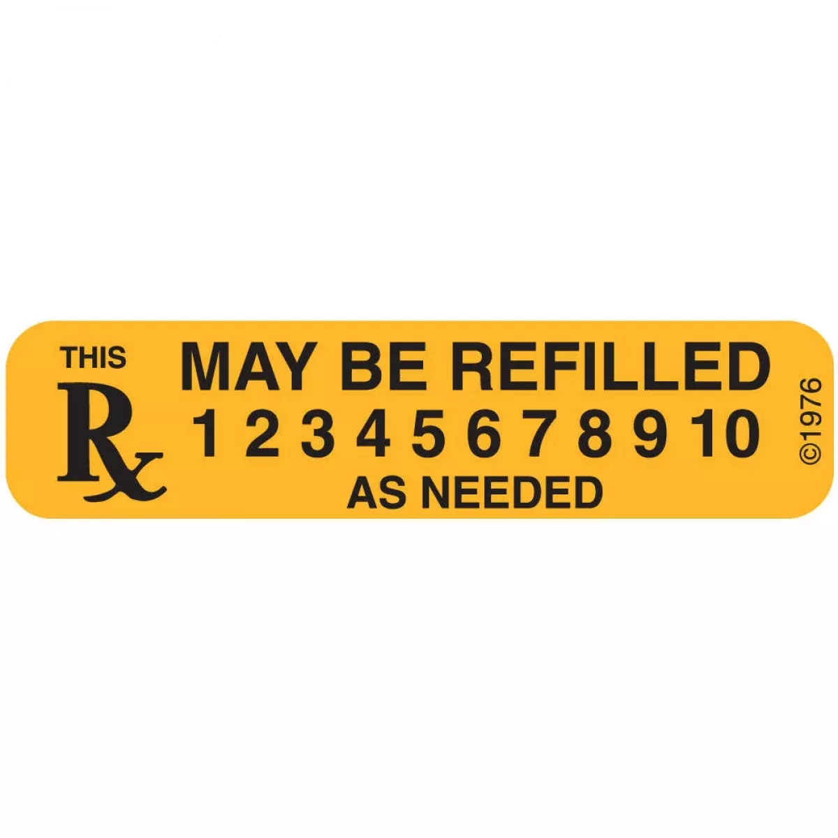 Communication Label (Paper, Permanent) May Be Refilled 1 9/16" X 3/8" Gold - 500 Per Roll, 2 Rolls Per Box