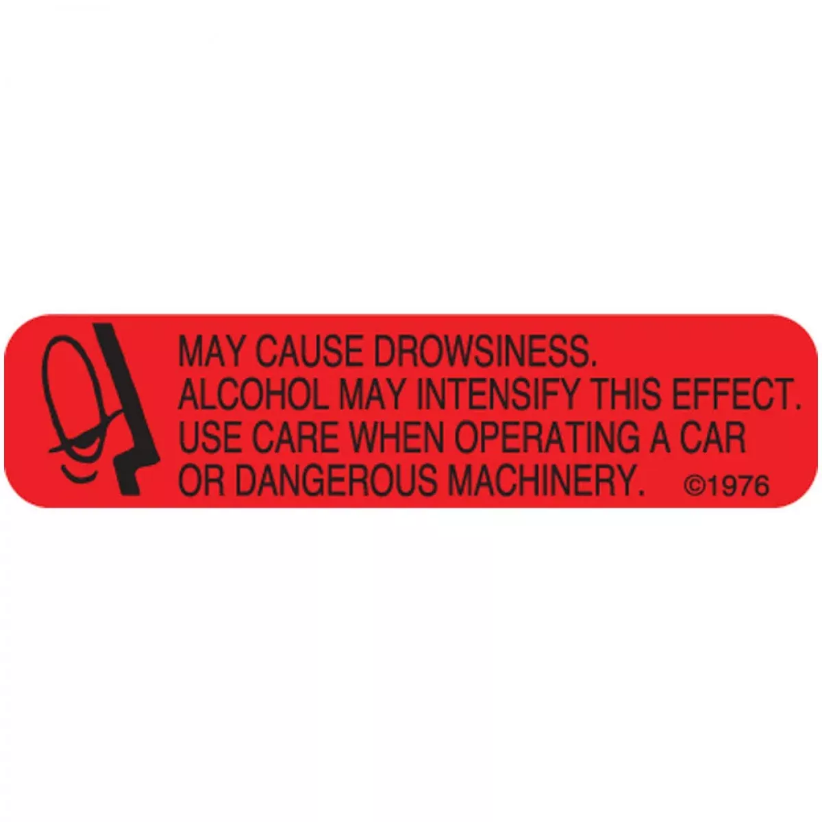 Communication Label (Paper, Permanent) May Cause 1 9/16" X 3/8" Red - 500 Per Roll, 2 Rolls Per Box