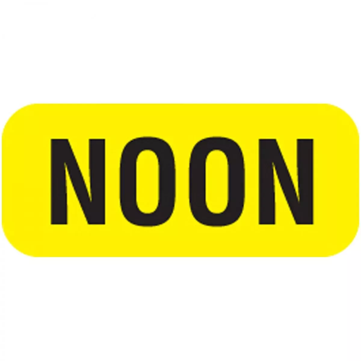Communication Label (Paper, Permanent) Noon 7/8" X 3/8" Yellow - 500 Per Roll, 2 Rolls Per Box