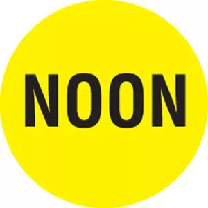Communication Label (Paper, Permanent) Noon Yellow - 1000 Per Roll, 2 Rolls Per Box