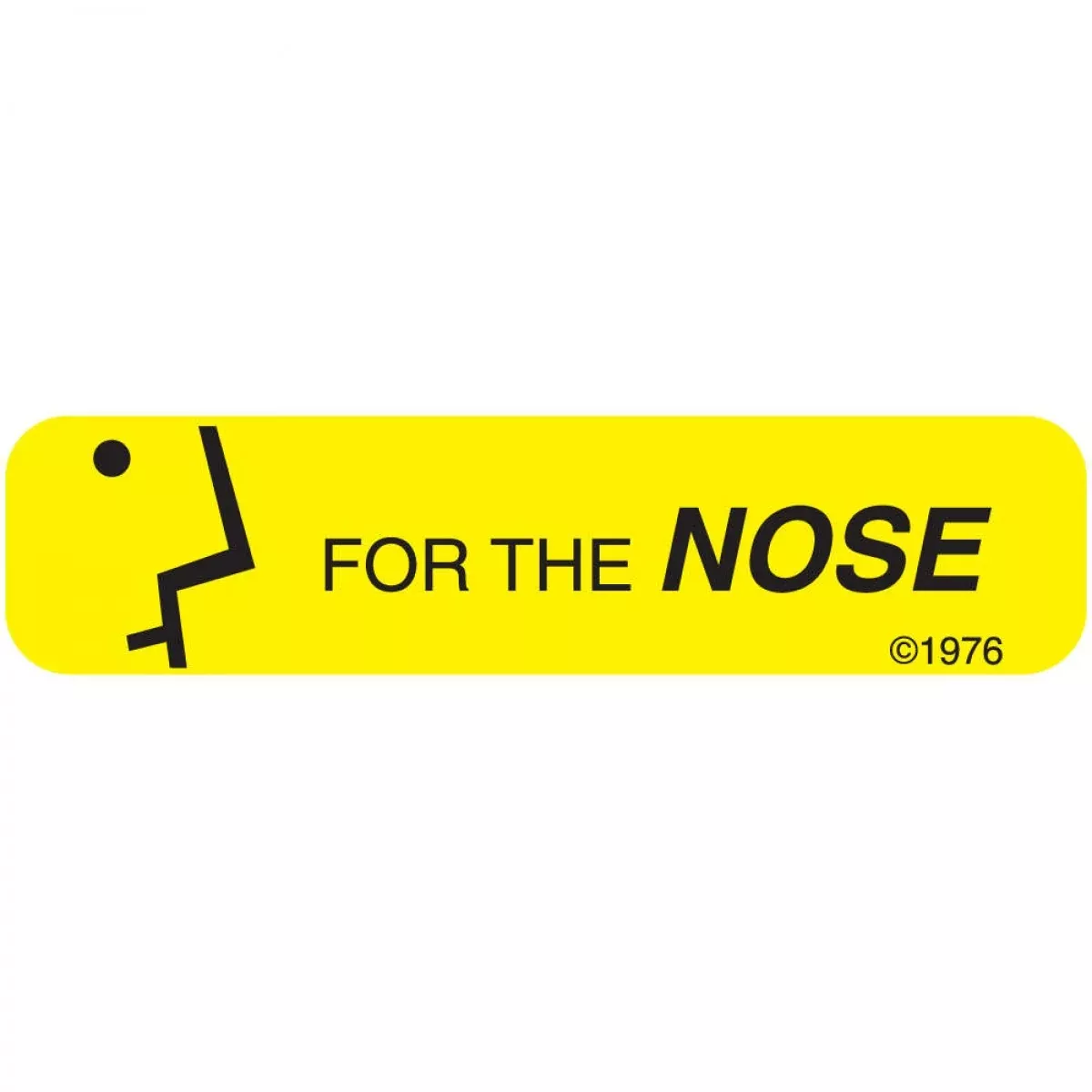 Communication Label (Paper, Permanent) For The Nose 1 9/16" X 3/8" Yellow - 500 Per Roll, 2 Rolls Per Box