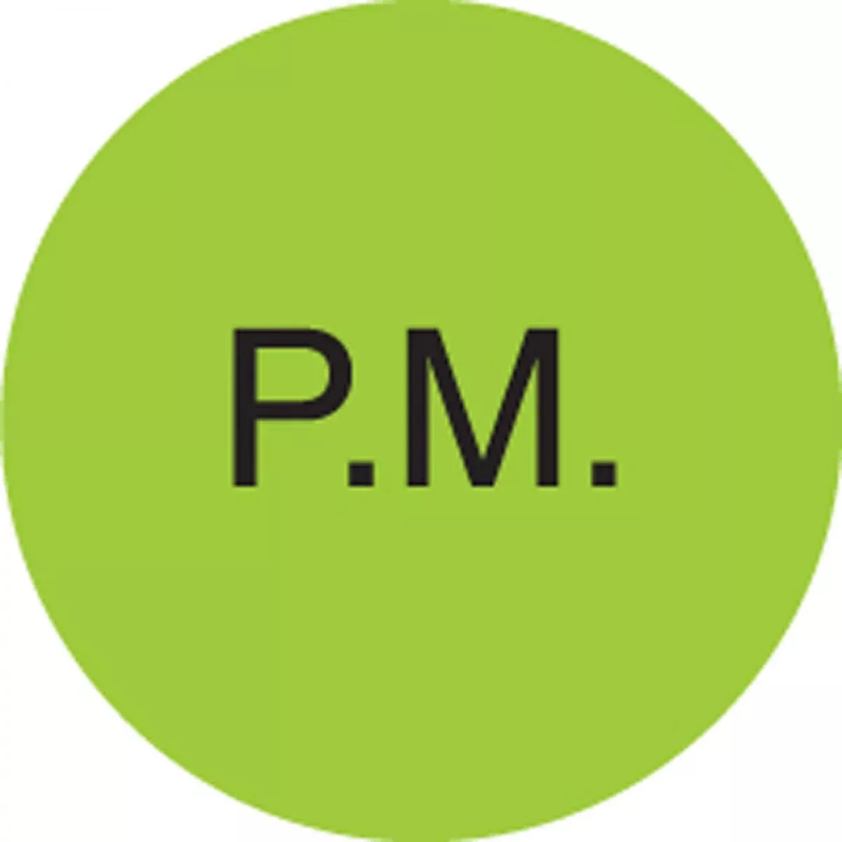 Communication Label (Paper, Permanent) P.M. Green - 1000 Per Roll, 2 Rolls Per Box