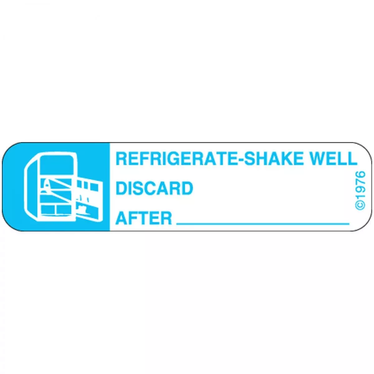 Communication Label (Paper, Permanent) Refrigerate Shake 1 9/16" X 3/8" White - 500 Per Roll, 2 Rolls Per Box
