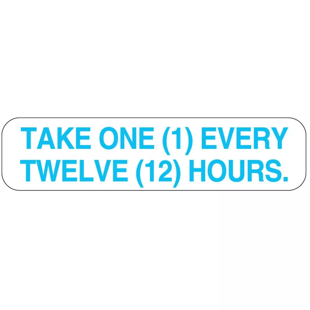 Communication Label (Paper, Permanent) Take One Q 12 Hrs 1 9/16" X 3/8" White - 500 Per Roll, 2 Rolls Per Box