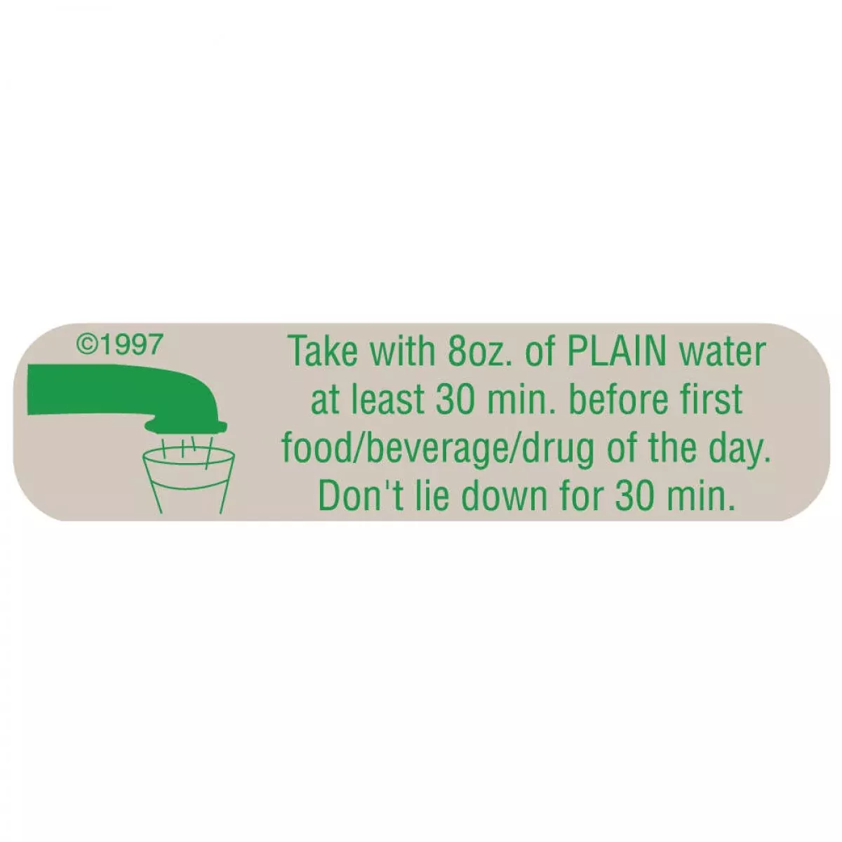 Communication Label (Paper, Permanent) Take With 8Oz 1 9/16" X 3/8" Tan - 500 Per Roll, 2 Rolls Per Box