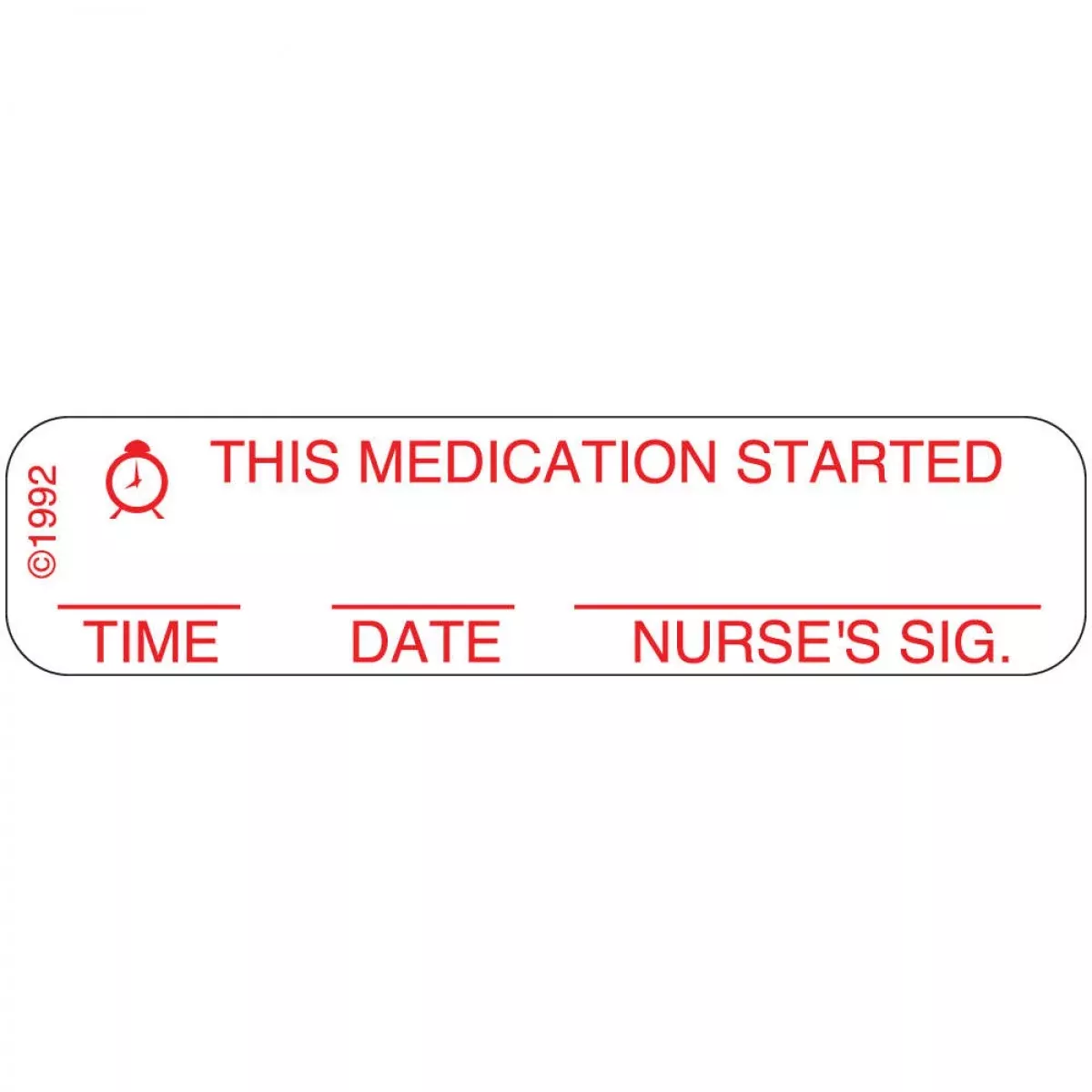 Communication Label (Paper, Permanent) This Medication 1 9/16" X 3/8" White - 500 Per Roll, 2 Rolls Per Box
