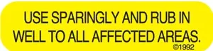 Communication Label (Paper, Permanent) Use Sparingly Rub 1 9/16" X 3/8" Yellow - 500 Per Roll, 2 Rolls Per Box