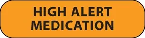 Communication Label (Paper, Removable) High Alert 1 7/16" X 3/8" Fluorescent Orange - 666 Per Roll