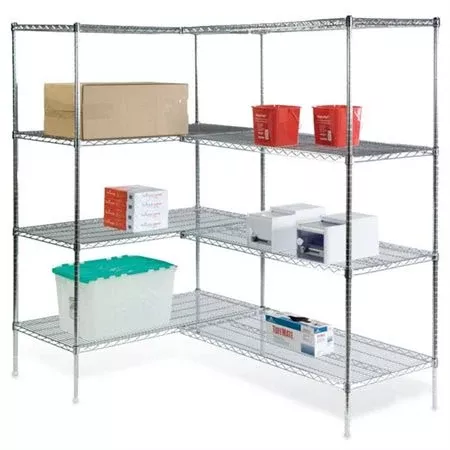 Corner Unit 72" W x 24"D (each shelf) - Overall: 96"W x 72"D x 72"H