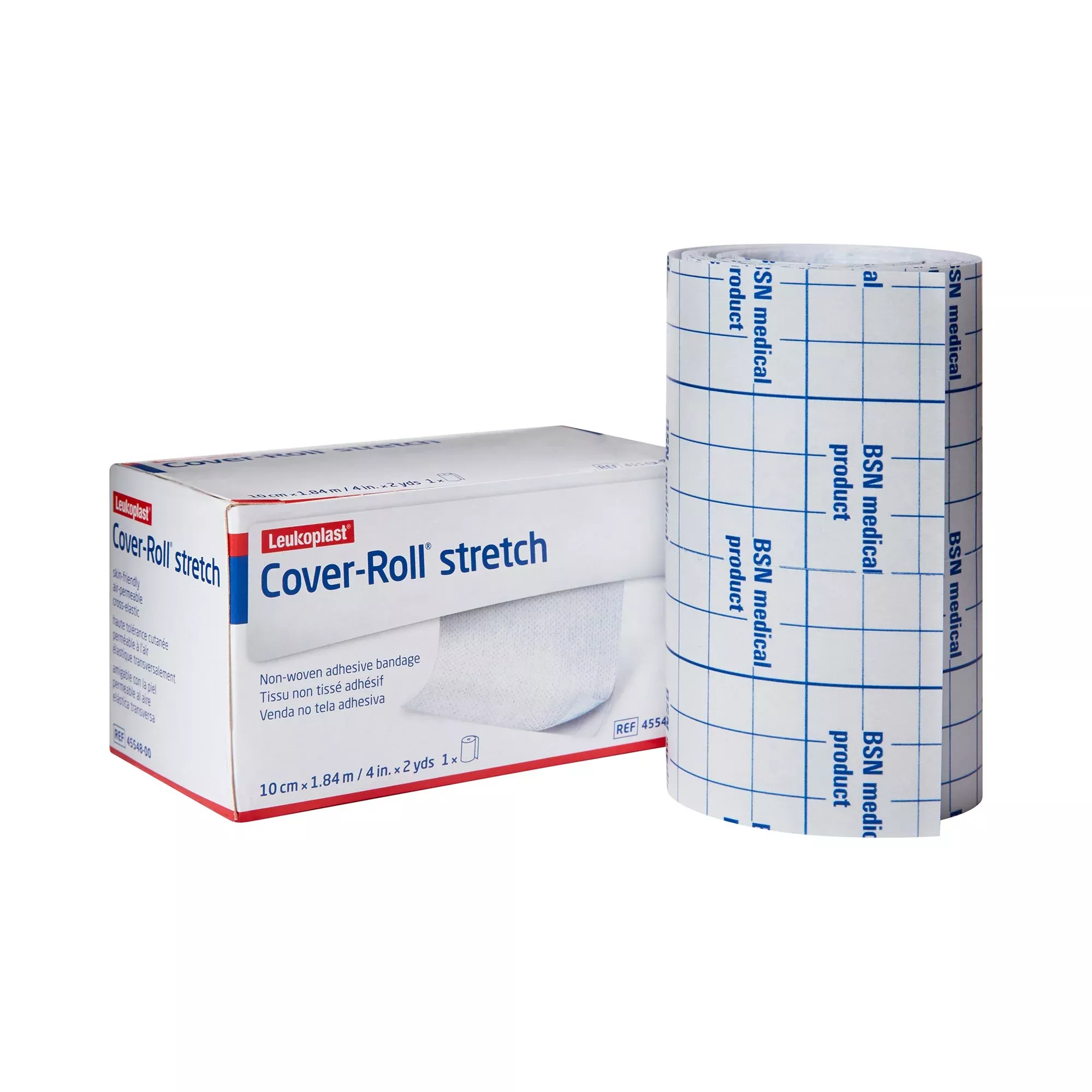 Cover-Roll Stretch Dressing Retention Tape with Liner 4 Inch x 2 Yard, White