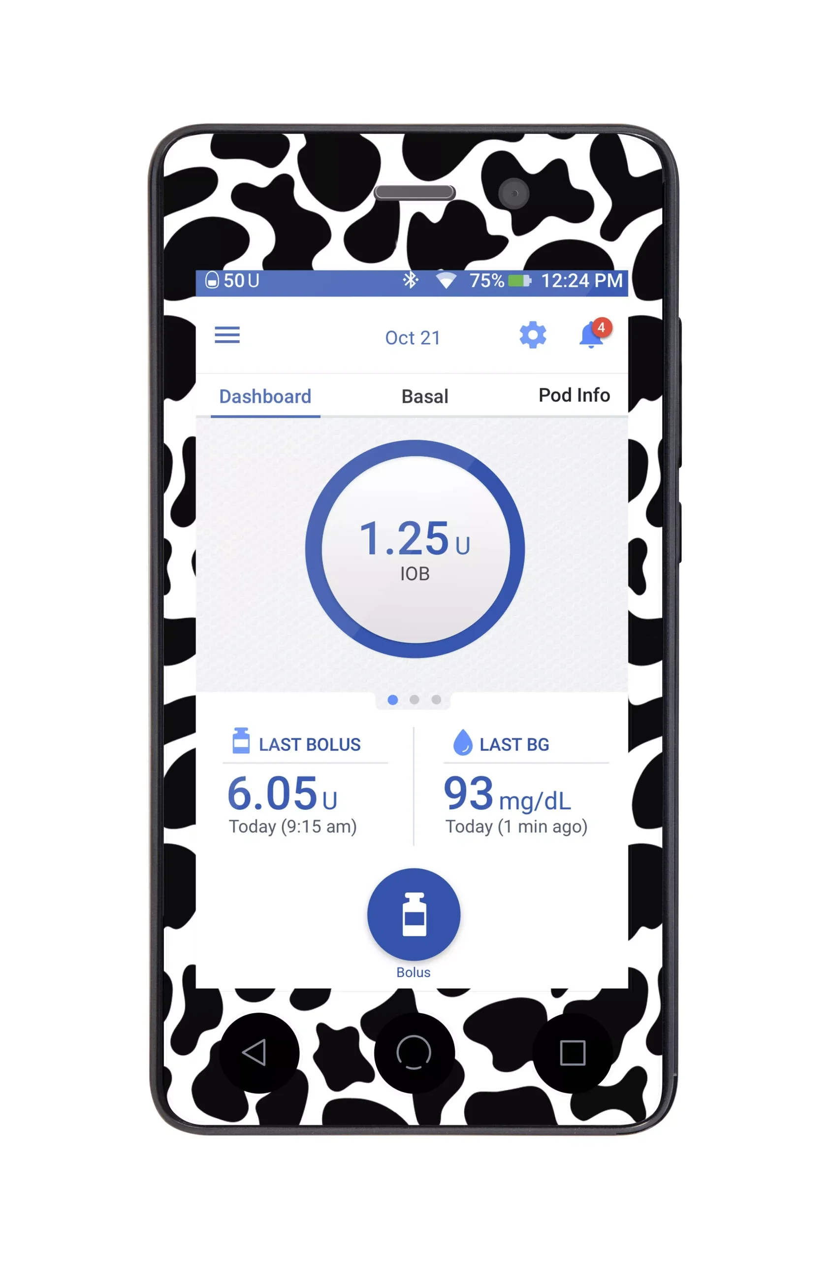 Cow Print Sticker for Omnipod DASH PDM – Pump Peelz