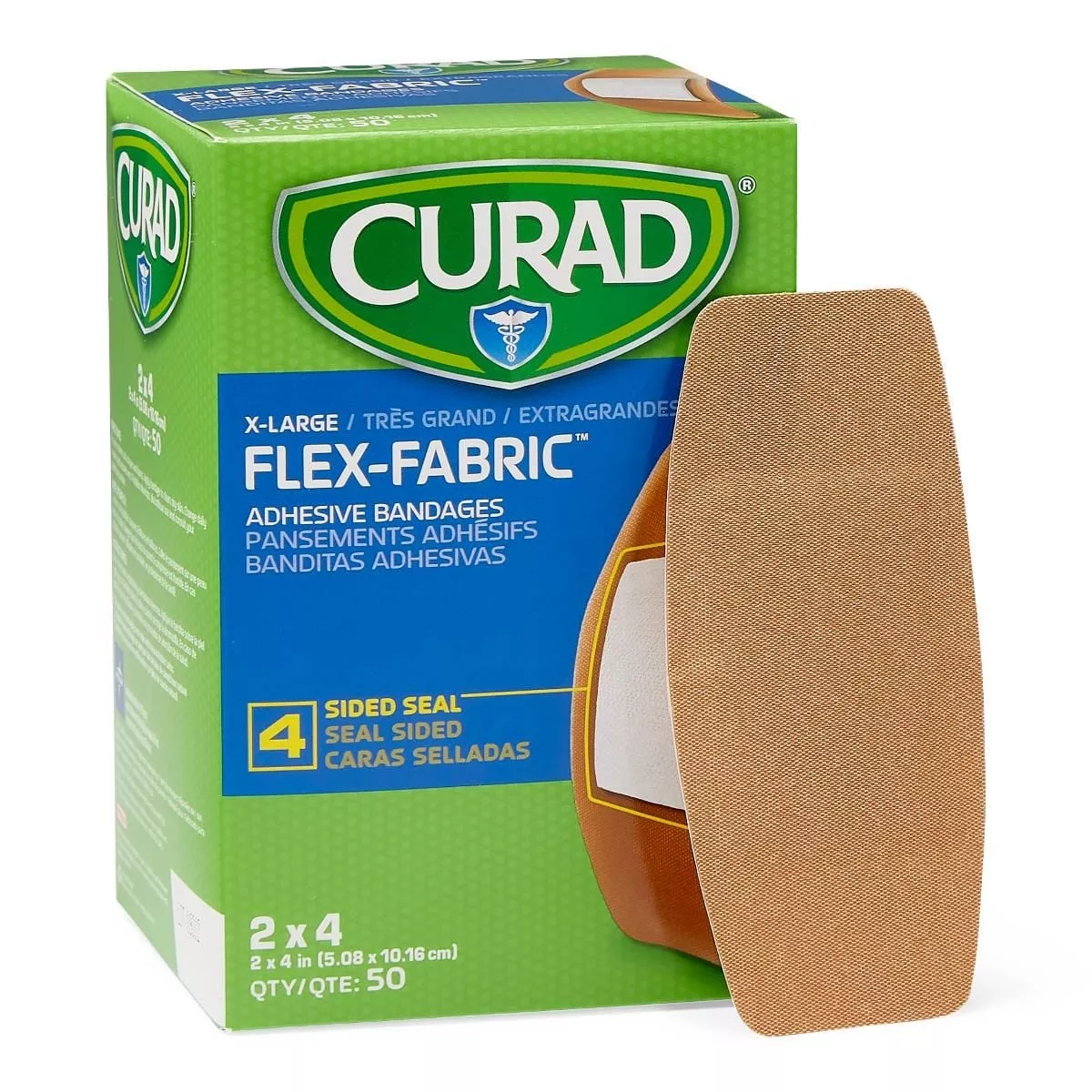 CURAD Fabric Adhesive Bandages, Latex Free Sterile