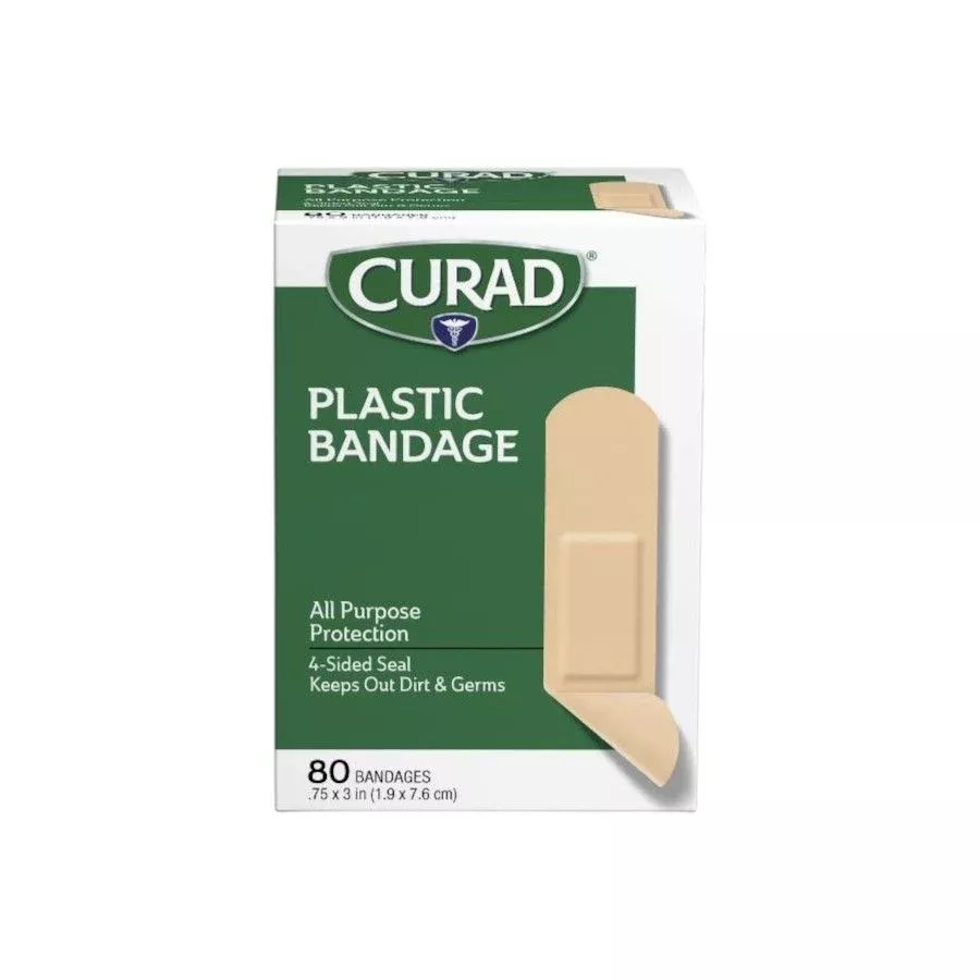CURAD Plastic Adhesive Strips, Latex Free