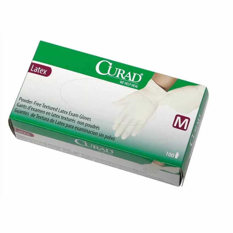 CURAD Powder-Free Textured Latex Exam Gloves Large 1000/CASE