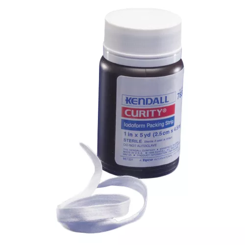 Curity 7833 Iodoform Gauze 1 in x 5 yd Packing Strips - Sterile