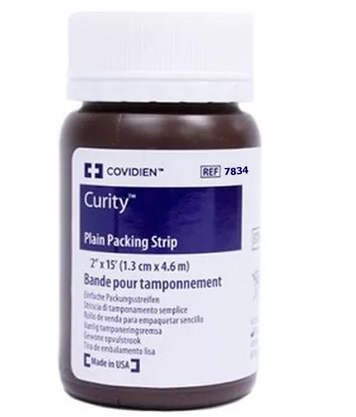 Curity 7834 Iodoform Gauze 2 in x 5 yds Packing Strips - Sterile